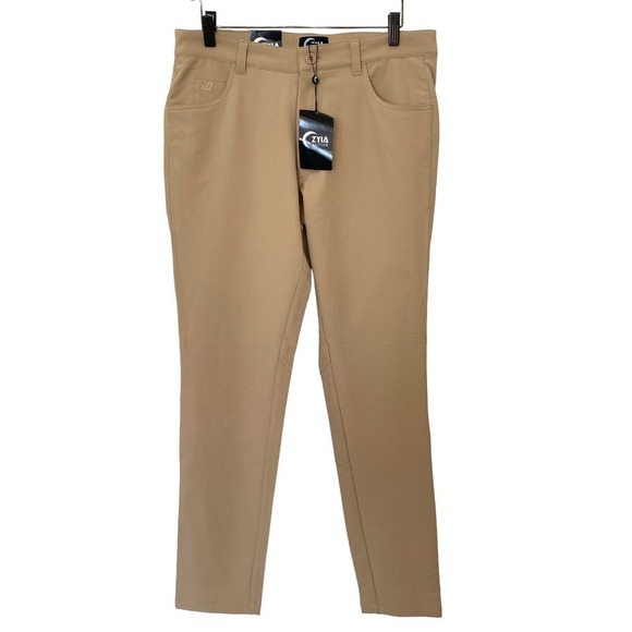 ZYIA Active Men's Khaki Office Chino Stretch Performance Pants, NWT, Siz… - Picture 4 of 13
